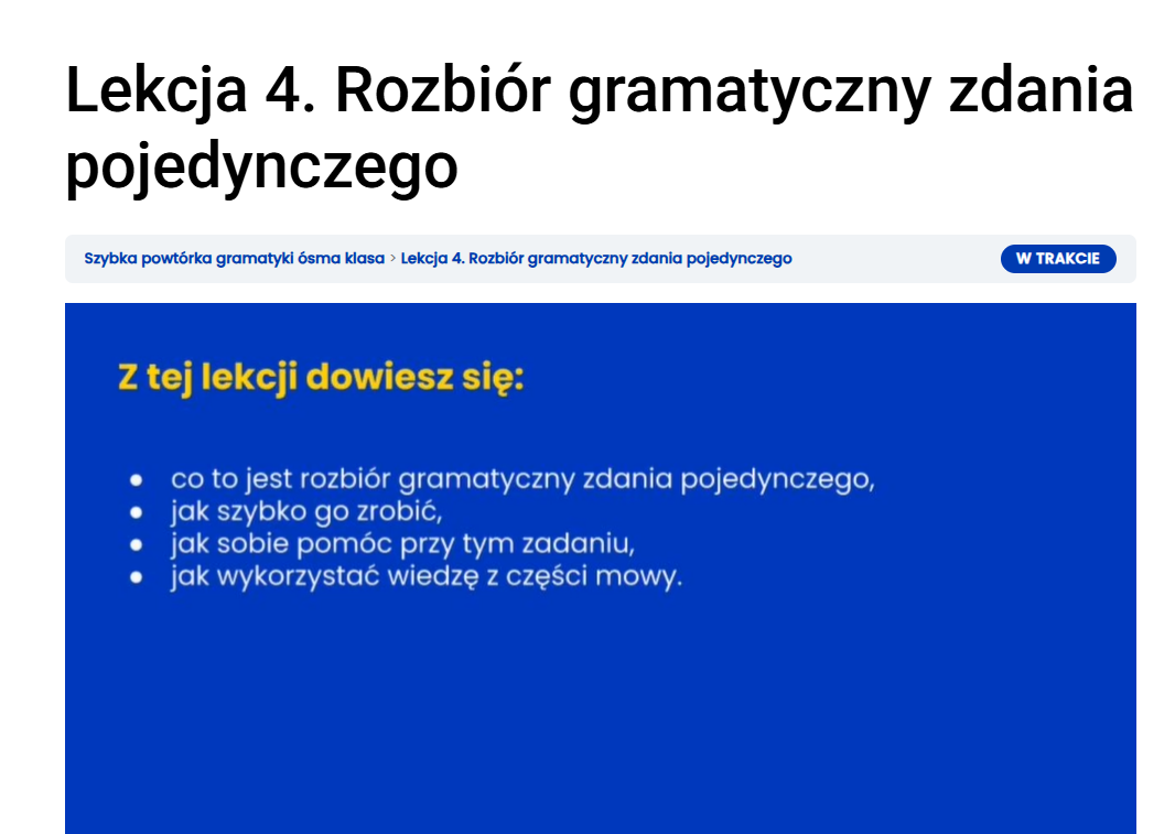 Sprawdzian Gramatyczny Klasa 8